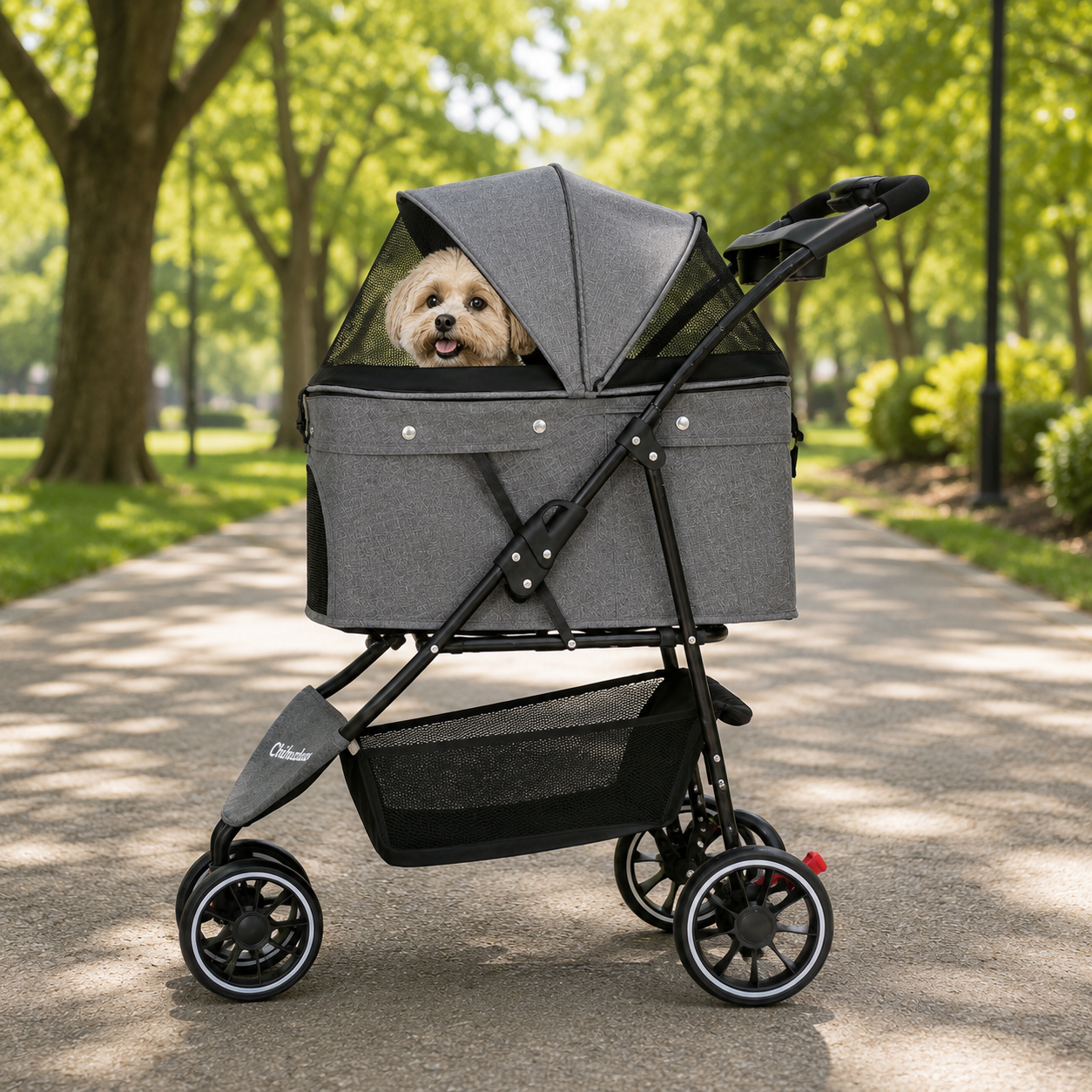 3-Wheel Pet Stroller for Small Dogs and Cats