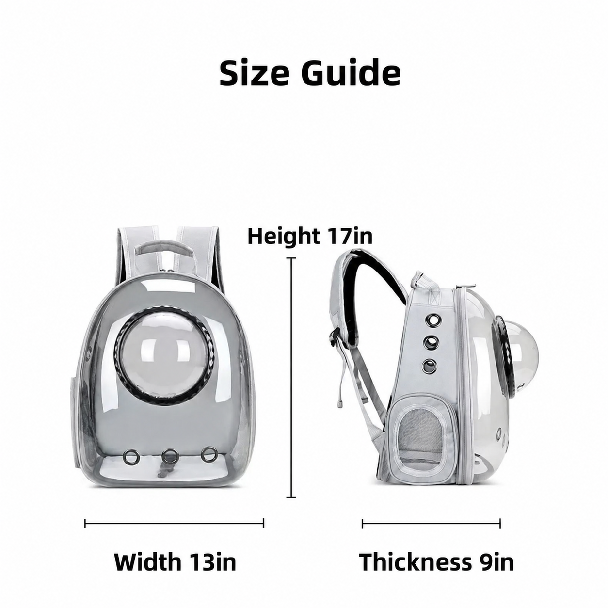 Cat Backpack Carrier with Wide View Bubble Window