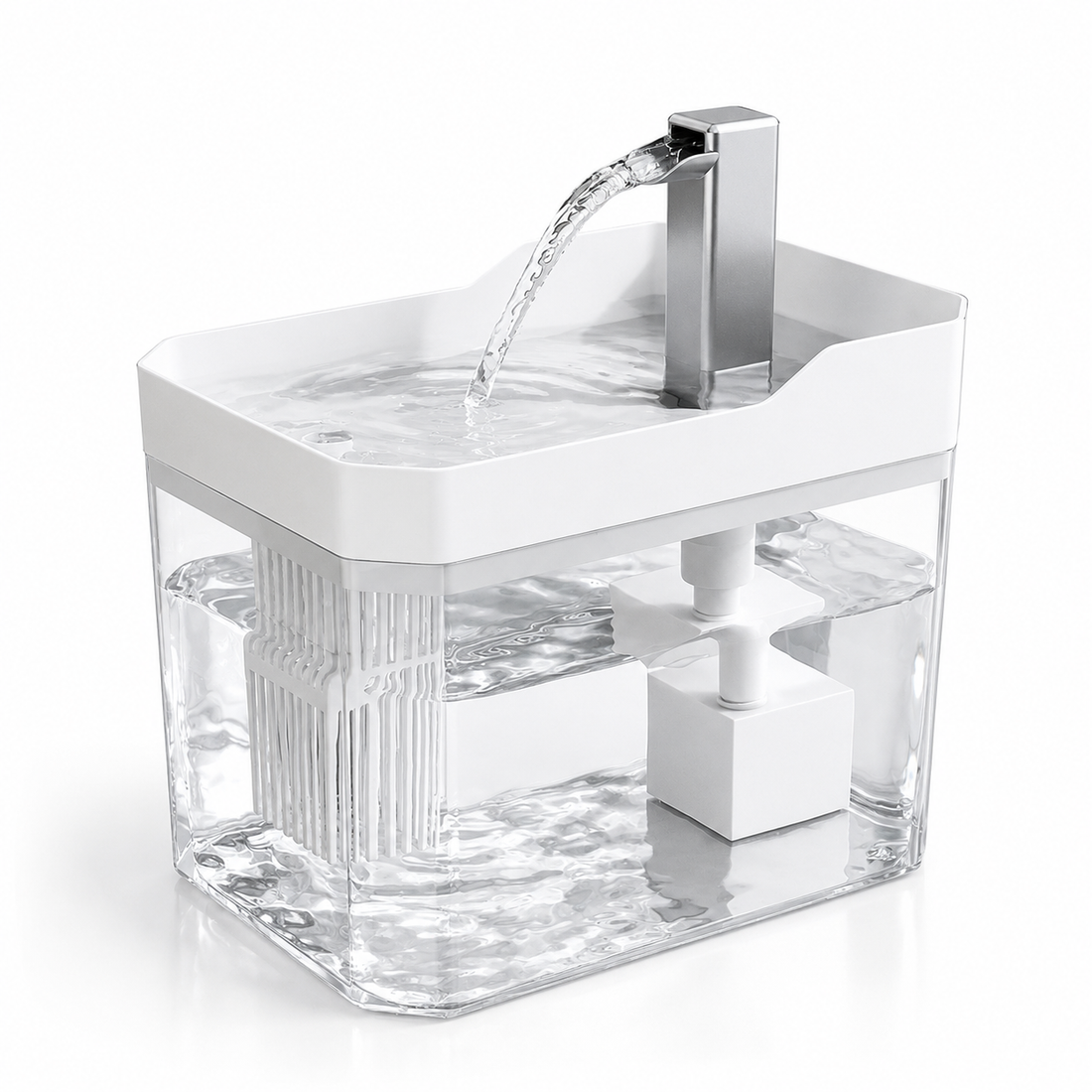 Cat Water Fountain with Auto Filter and Quiet Pump